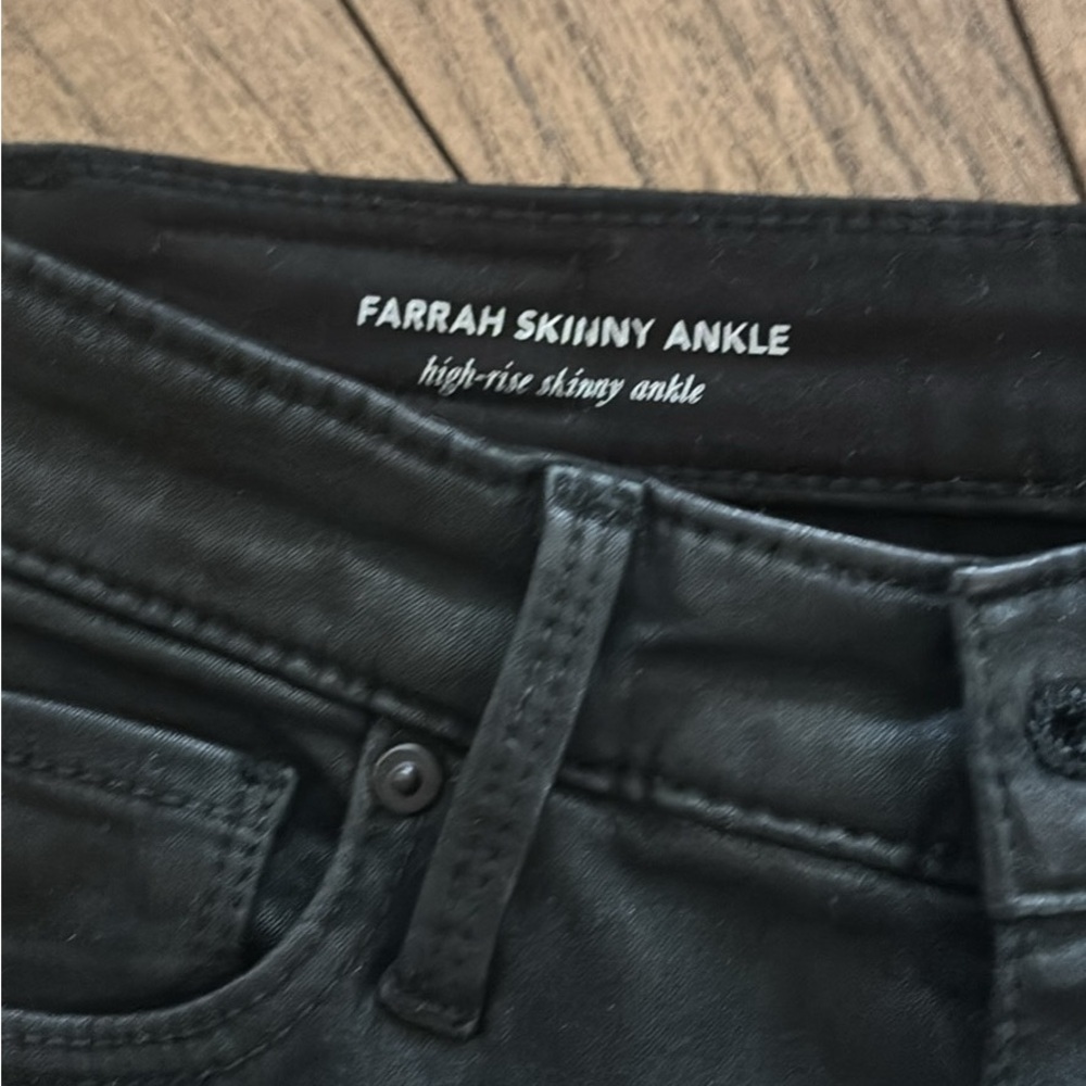 Ag Adriano Goldschmied Black Ankle Cropped Jeans